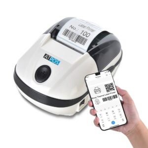 Atpos AT-E58BT Bluetooth Thermal Barcode Label Sticker Printer 58mm | Direct Thermal