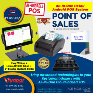 MOBICOM TABLET TOUCH BASED BILLING AND POS SYSTEM FOR RETAIL AND RESTAURANT